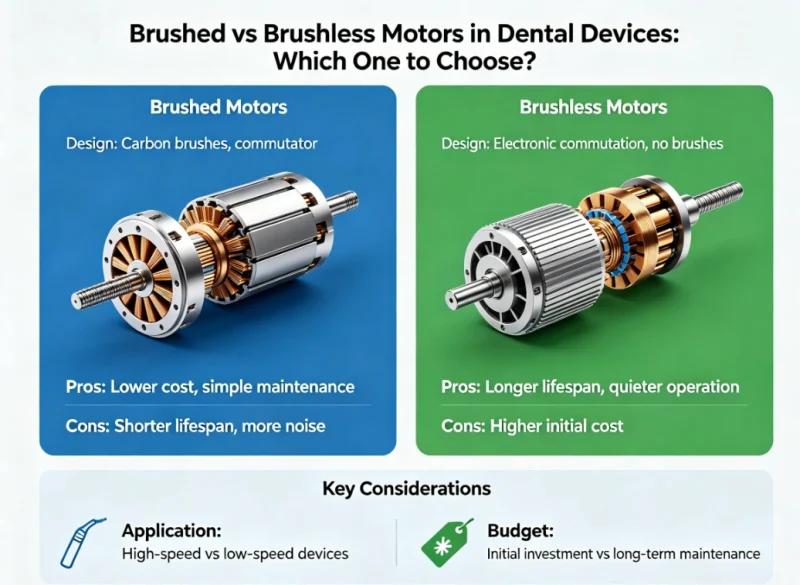 Brushed vs Brushless Motors in Dental Devices_ Which One to Choose_ (1) Dental motor testing and quality inspection for OEM applications