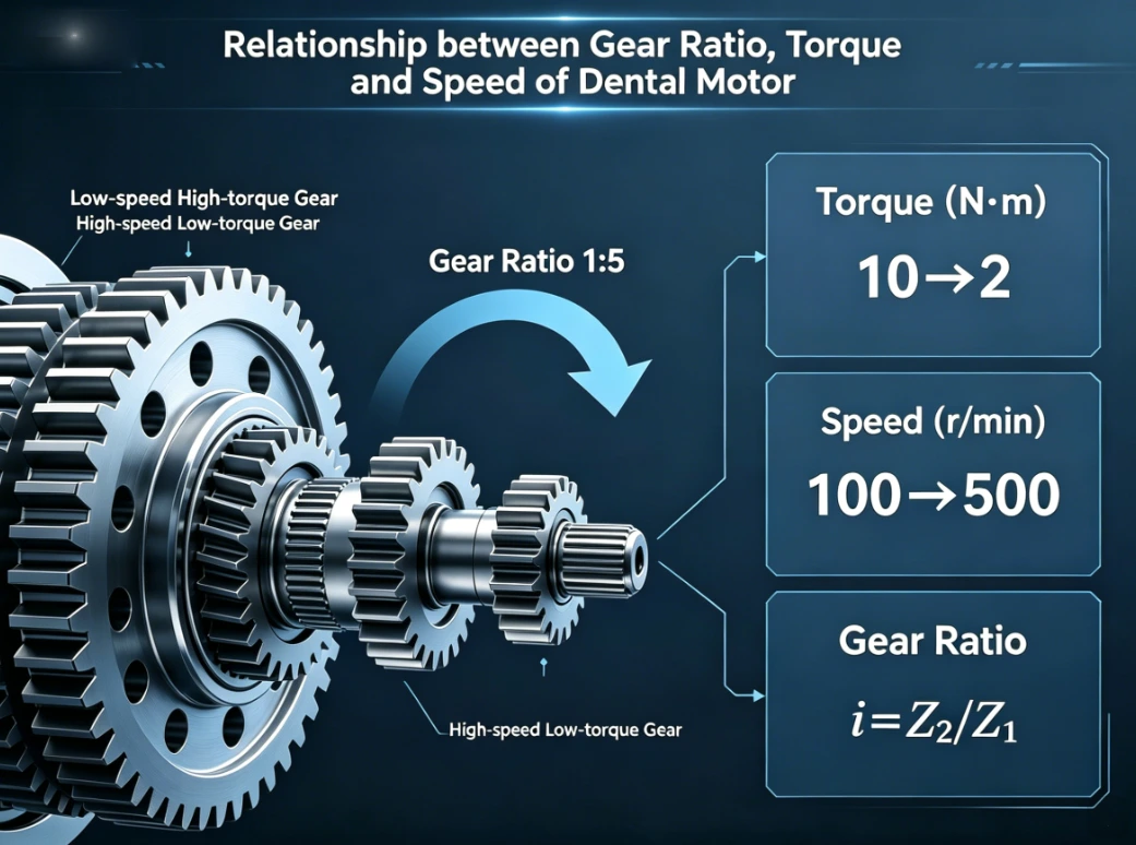 Relationship between Gear Ratio, Torque and Speed of Dental Motor Relationship between Gear Ratio, Torque and Speed of Dental Motor